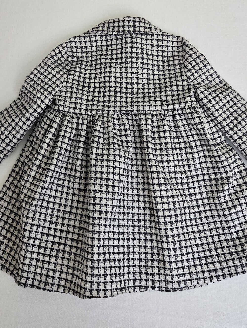 Purple Rose Little Girls' Black & White Houndstooth Coat Size 24 mos. - Picture 5 of 5